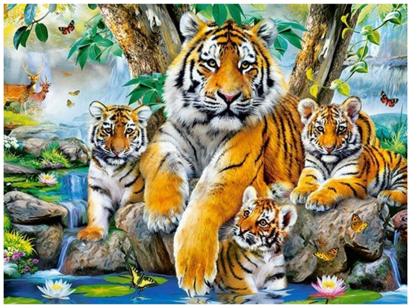 Семья Тигров  puzzle